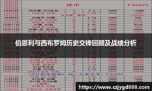 熊猫体育：伯恩利与西布罗姆历史交锋回顾及战绩分析